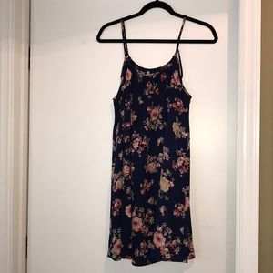 My Story Navy with Floral Print Dress